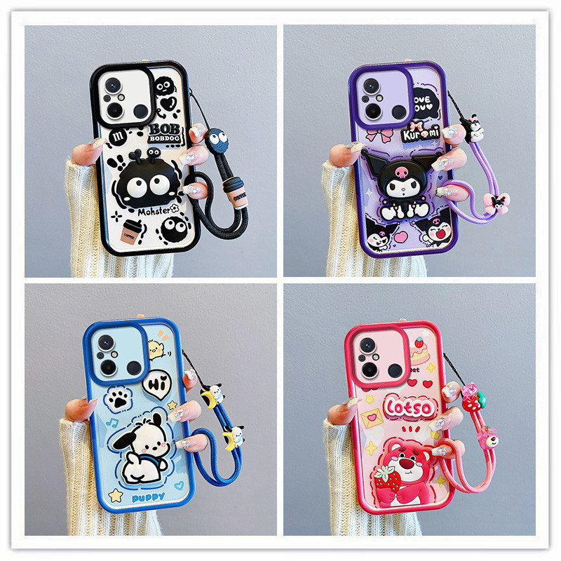 เคส redmi 12c case poco c55 Bob 3D ตุ๊กตาเคสโทรศัพท์สําหรับ redmi 12c case poco c55 case