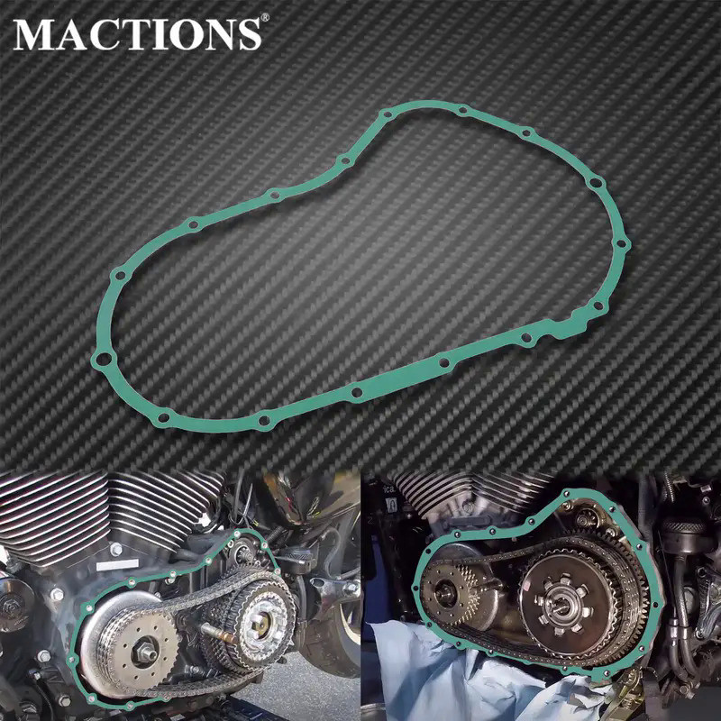 MoMotorcycle Primary Cover Gasket Green For Harley Sportster 883 XL883 1200 XL1200 2004-2020 Iron 88