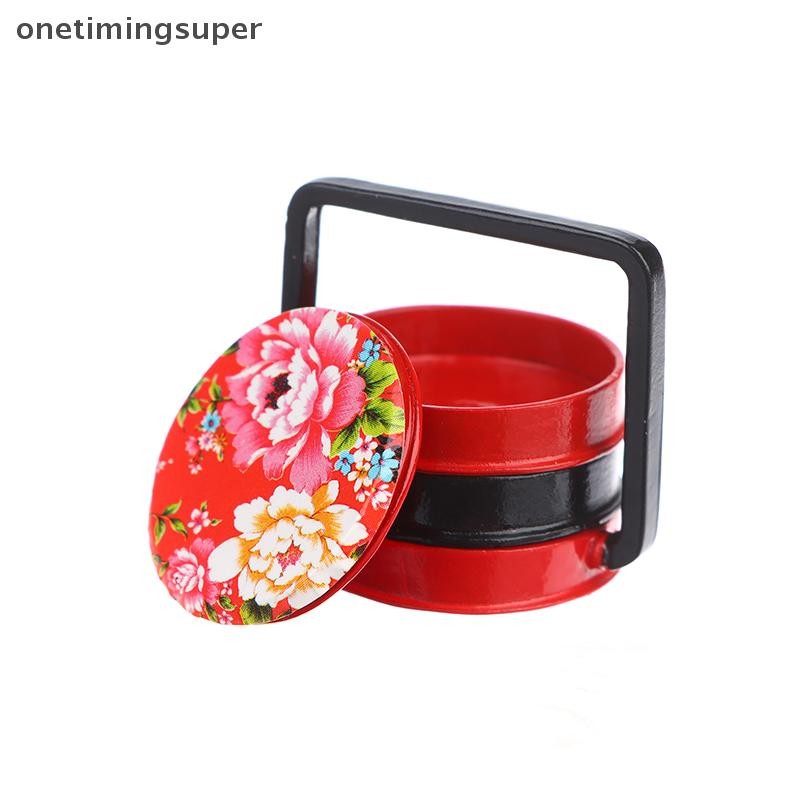 Onetimingsuper 1:12 Dollhouse Mini ตะกร้าอาหารกล่องอาหารกลางวันกล่องขนมกล่องอาหารตกแต่งของเล่น OTP