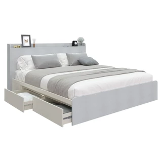 Koncept Furniture เตียง 6 ฟุต รุ่น Aiko สีขาว (196x217x100 ซม.) แบรนด์ KONCEPT FURNITURE