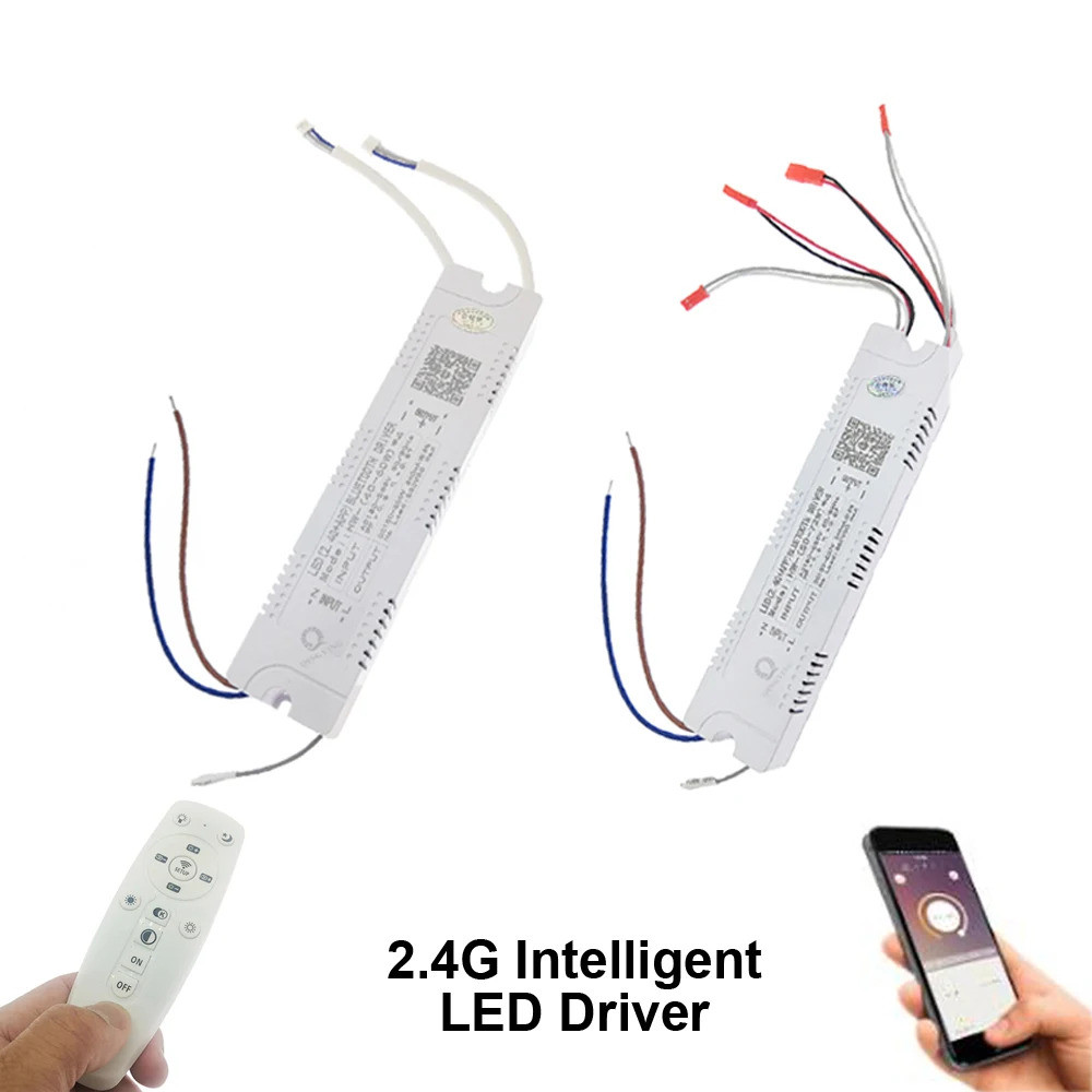 AC220V 2.4G อัจฉริยะ LED Driver RF รีโมทคอนโทรล 12-40W 36-50W 40-60W 50-72W X2 X4 X6 X8 240mA Dimmin