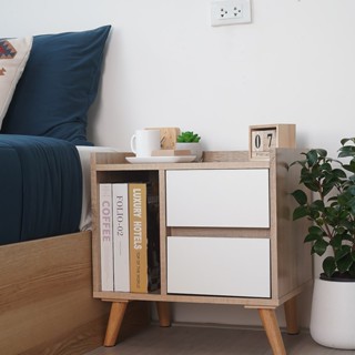 Looms ตู้ข้างเตียง รุ่น Cathal-B สีขาว (48x35x50 ซม.)  แบรนด…