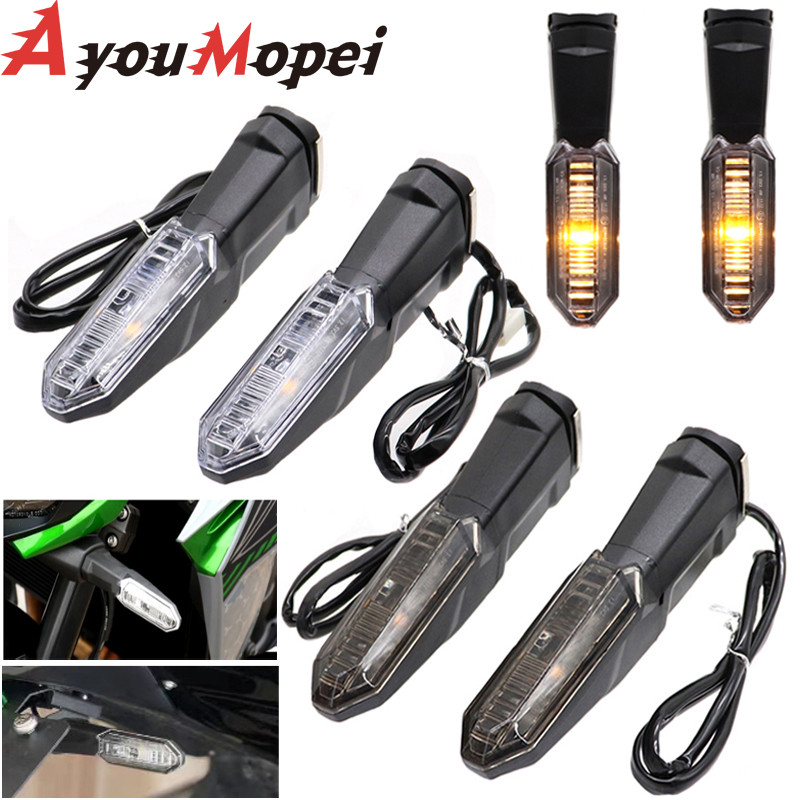 Yไฟเลี้ยวด้านหลัง LED สำหรับ Kawasaki Z1000SX ER6N ER6F Ninja 650 400 300 ZX6R H2รถจักรยานยนต์