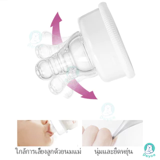 PAYOE จุกนม จุกหลอก พร้อมส่ง วัสดุ ซิลิกอนอินทรีย์ จุกนมคอแคบ จุกดูดนม มีขนาด S/M/L/+