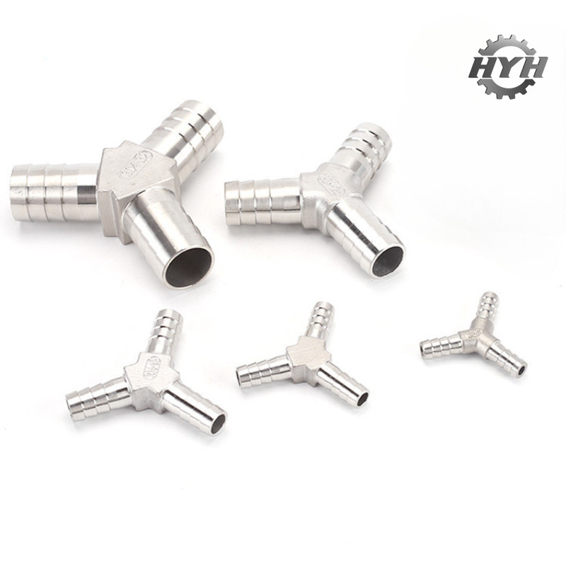 [HYH] 304 สแตนเลส Y-Type Pagoda Joint Three-Prong Three-Way Green Head ท่อน้ําแก๊สหนังใส่ท่อ Quick Joint อุปกรณ์เสริม