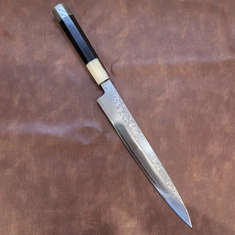 Sashimi Knife Single-edged Blade Damascus VG10 Steel Sharp Chef Cleaver Slicing Sushi Japanese Kitch