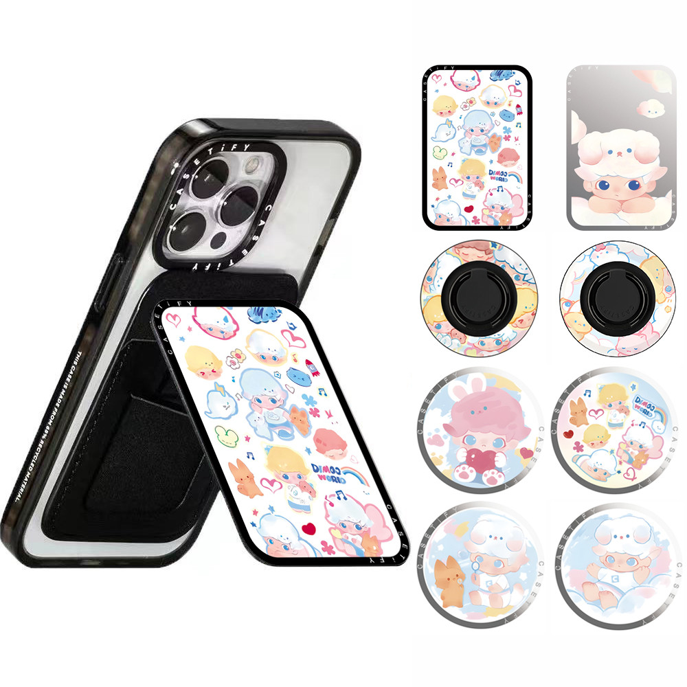 Bubble Mart POP Angel Baby DIMOO holder Casetify เคสโทรศัพท์มือถือแม่เหล็กแท็บเล็ตโทรศัพท์มือถือพับได้ Anti-drop PC Bracket