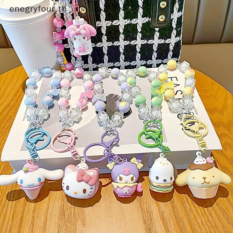 SANRIO ของขวัญและของเล่น ซานริโอ สวัสดี คิตตี้ โทรศัพท์จี้อะนิเมะการ์ตูนคิตตี้หลายสไตล์ลูกปัดเคสโทรศัพท์โซ่พวงกุญแจกระเป๋าเป้สะพายหลังอุปกรณ์ของขวัญ .