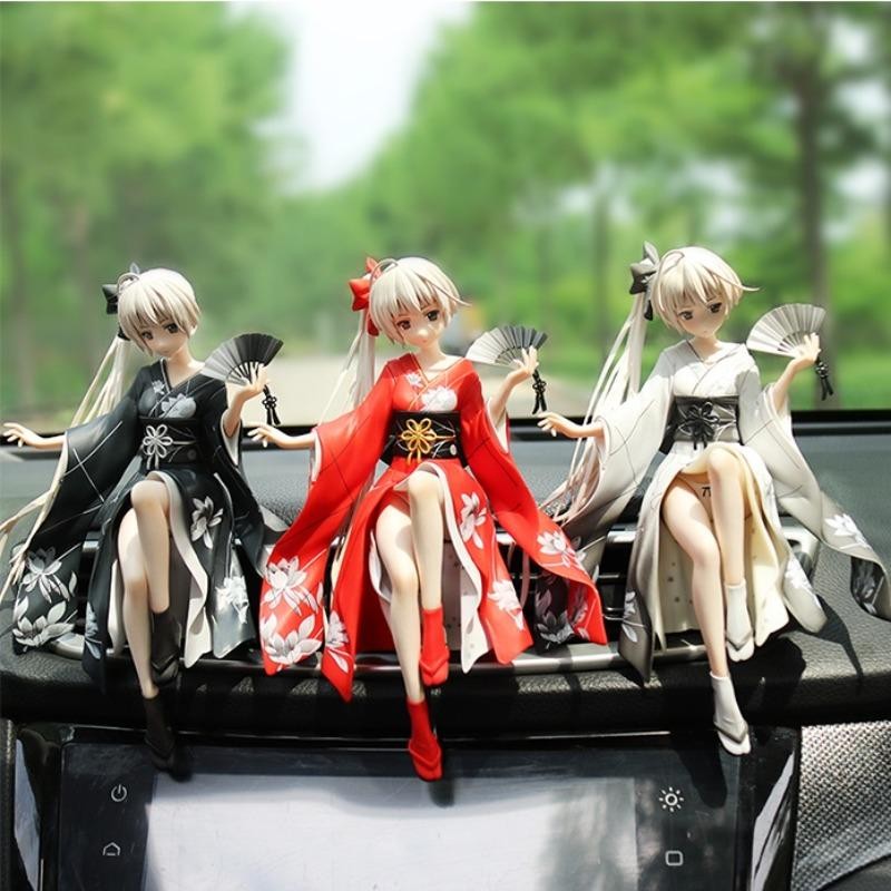 ญี่ปุ่น 14 ซม. Yosuga no Sora รูป PVC Action อะนิเมะคอลเลกชันอุปกรณ์ต่อพ่วงตุ๊กตาของเล่นชุดกิโมโน Sora รูปเครื่องประดับรถ