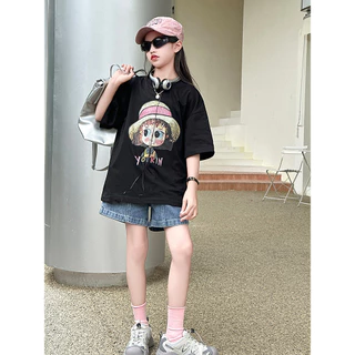 (จัดส่งตลอด 24 ชั่วโมง)KIDS PRINCESS เสื้อยืดแขนสั้น แฟชั่นฤดูร้อน สําหรับเด็กผู้หญิง และเด็กผู้ชาย 2025 T132