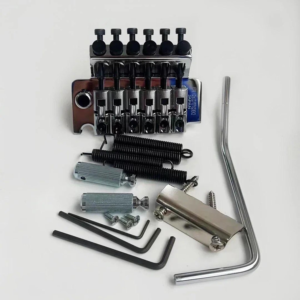 ของแท้ GOTOH GE1996T Locking Tremolo System Bridge โดยไม่ต้องล็อคอ่อนนุช ( Chrome ) MADE IN JAPAN