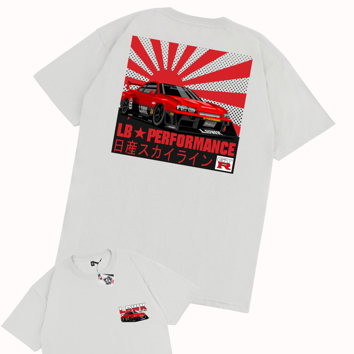Hot sales เสื้อยืดคอตตอนฤดูร้อน T Shirt NISSAN SKYLINE R34 BNR34 LBWK LIBERTY WALK เสื้อยืดลำลองฤดูร