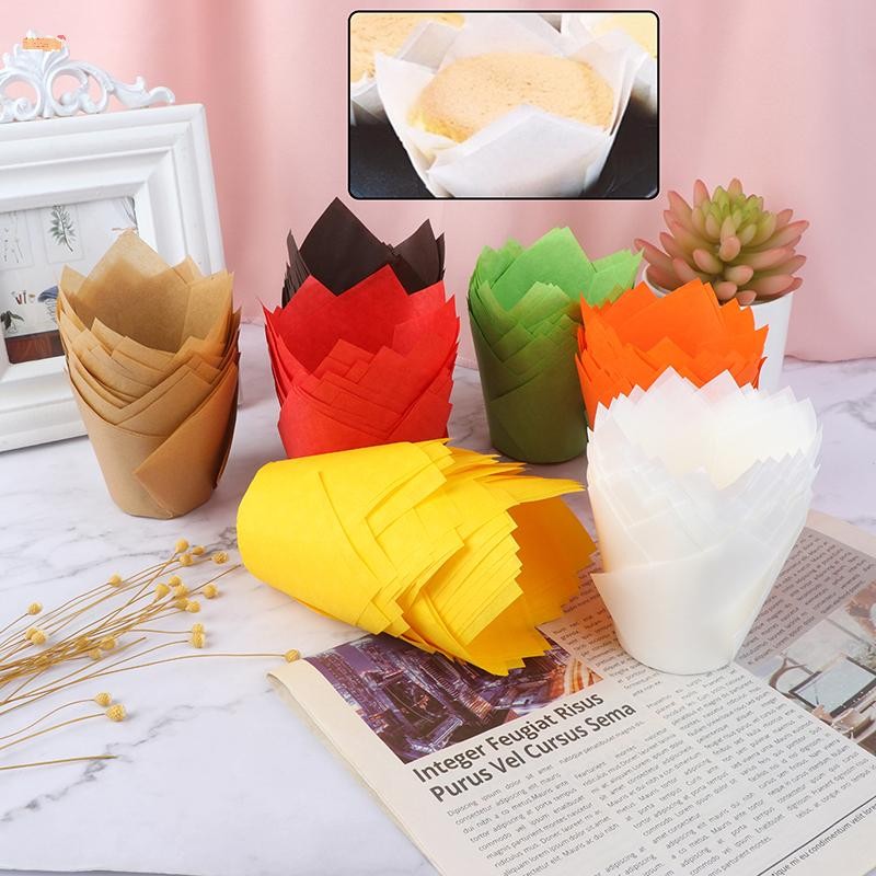 หวาน 50 ชิ้น Cupcake Wrapper Liners มัฟฟินกรณีเค้กกระดาษเบเกอรี่ถ้วยตกแต่ง PH