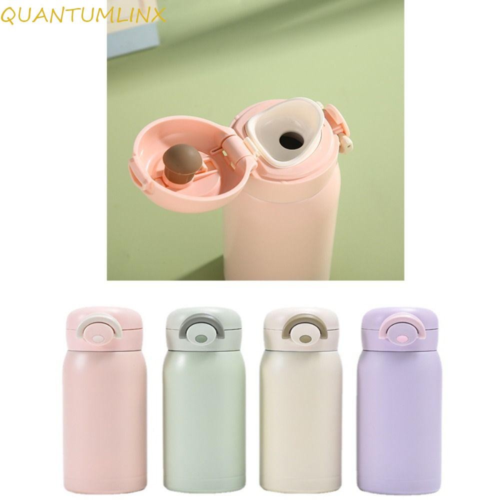 Quantuml Mini Thermos Cup, Pop-up Lock 304 กระติกน้ําสูญญากาศสแตนเลส,น่ารัก 220/320ml ความจุขนาดเล็กฉนวนถ้วยกระเป๋าเด็ก