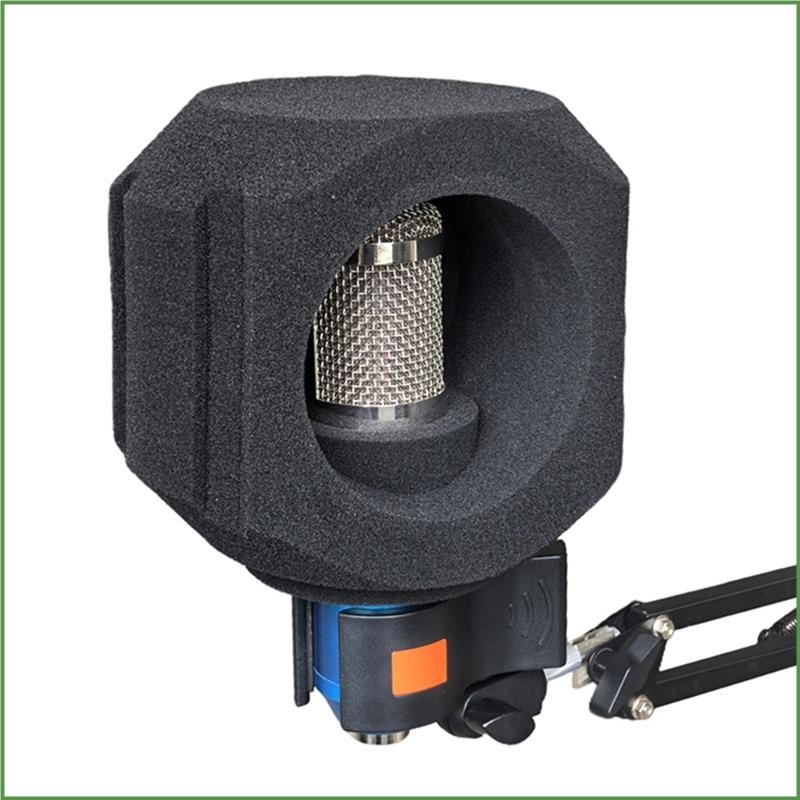 Bon Professional Mic Wind Guard กระจกสําหรับลดเสียงรบกวนในสตูดิโอบันทึกเสียงไมโครโฟนกระจก