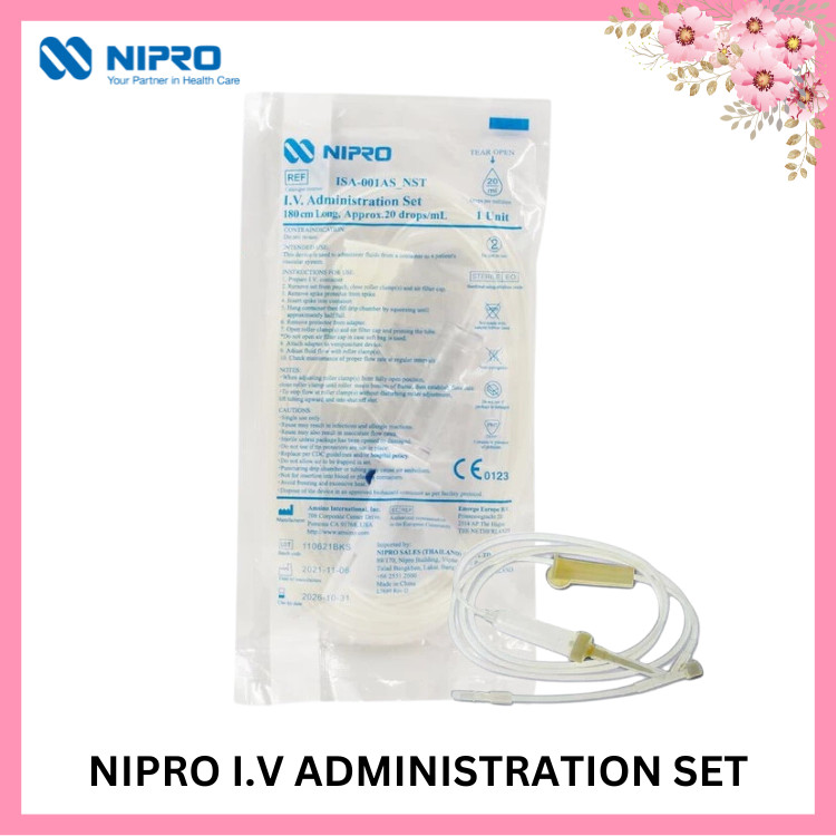 Nipro สายชุดให้น้ำเกลือ(20 drops/ml) Sterile [1 Unit ]IV Drip