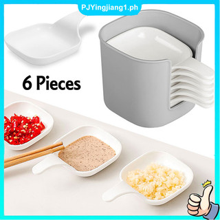 6PCS Sauce Serving Bowls With Stacked Storage Box Hot Pot Seasoning Dipping Plate Mini Dipping Bowls Kitchen Accessory