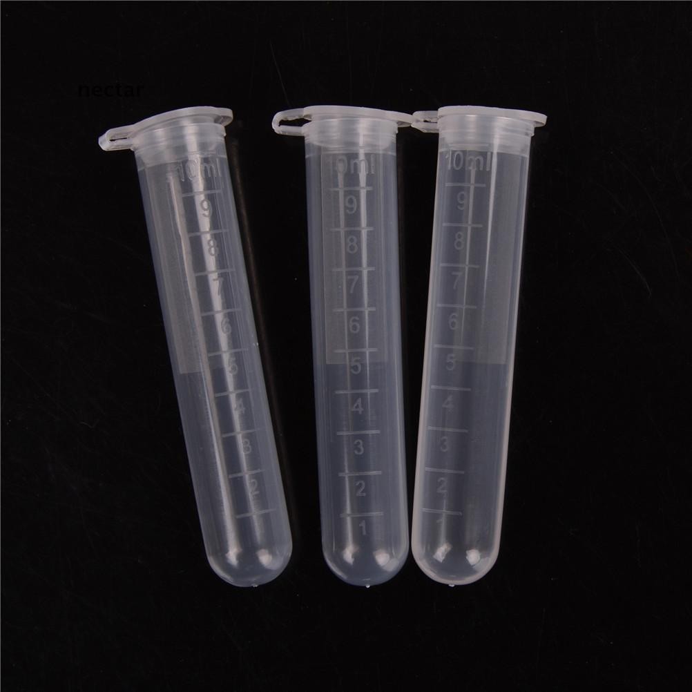 TAR 20 ชิ้น 10 มิลลิลิตรพลาสติก Centrifuge Lab หลอดทดลอง Vial ตัวอย่างคอนเทนเนอร์ N