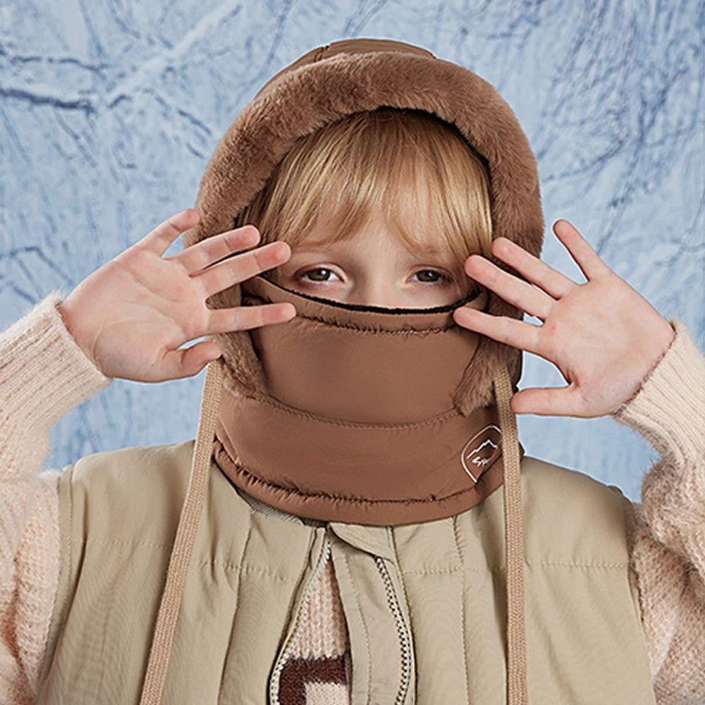 หมวกเด็กฤดูหนาว ดีไซน์สำหรับชายและหญิง กันลม ป้องกันหูอบอุ่น พร้อมขนแกะและไหมพรม - รูปที่ 7
