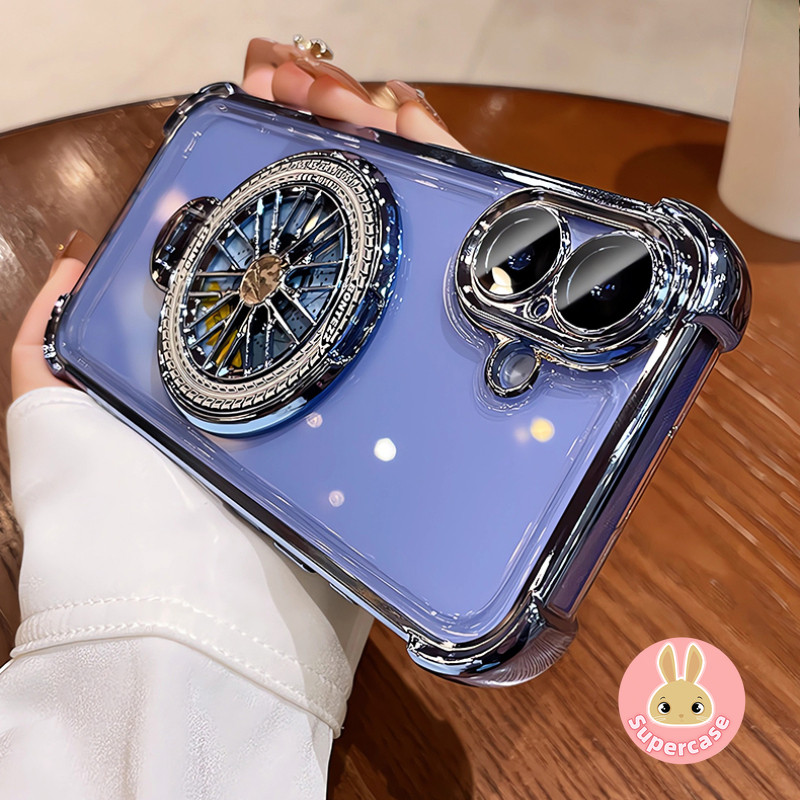 Gyroscope ความเครียดบรรเทาผู้ถือเคสโทรศัพท์สําหรับ OPPO Reno 13 Pro 12 12F 11 11F 10 9 Pro 8 7 Lite สี่มุมกันกระแทกฝาครอบโทรศัพท์กล้องป้องกันปลอก