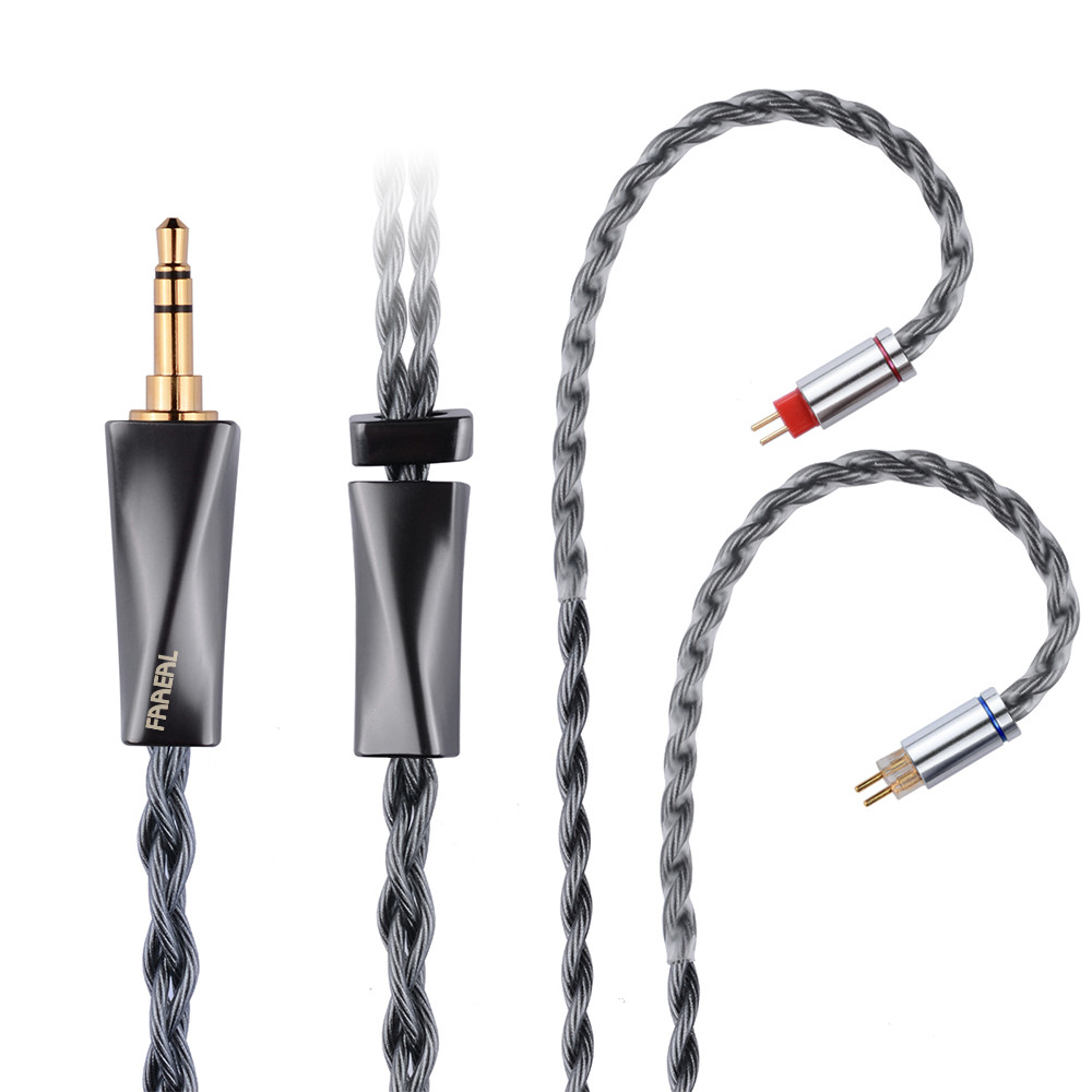 Faaeal Mini เรียวเอวหูฟังอัพเกรดสาย 4 Strands OCC เพิ่ม OFC Silver-Plated Litz HiFi ชุดหูฟังสาย QDC/0.78 มม.สายสําหรับ KZ EDX ZS10 PR3 BL03 - รูปที่ 6
