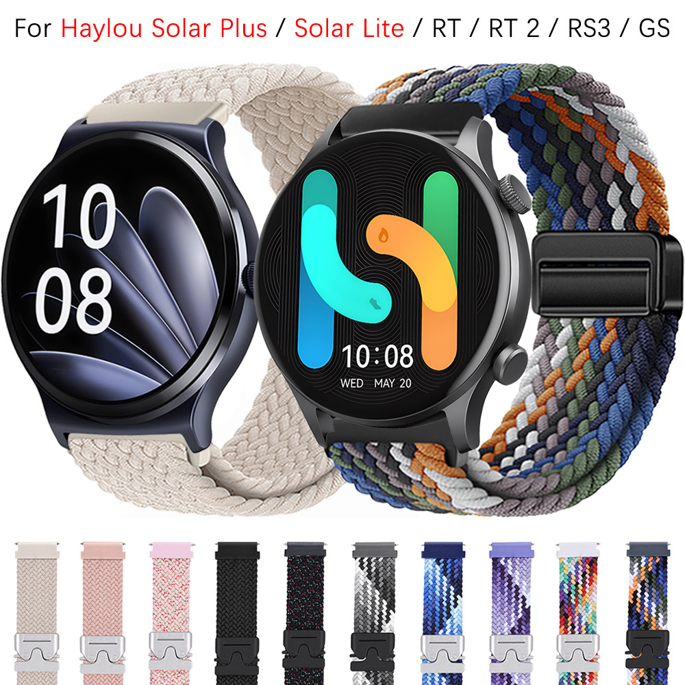 เข็มกลัดร่มชูชีพ Braided Band สําหรับ Haylou Solar Plus / Solar Lite / RT / RT 2 / RS3 / GS สมาร์ทนา