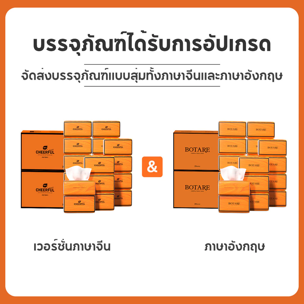 [ 40ห่อ ] Botare Air Cushion GB/T 20808 Soft Tissue ดีลักซ์ คอมฟอร์ท กระดาษทิชชู่ หนา 4 ชั้น 360 แผ่น thumbnail 3