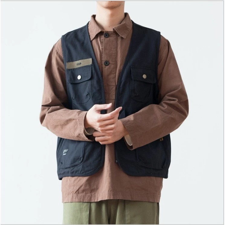 เสื้อกั๊กผู้ชาย แคมป์ปิ้ง แขนกุด มีซิปหน้า เดินป่า เที่ยวเขา Camping vest thumbnail 4