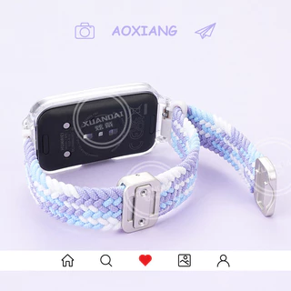 สายรัดไนลอนหัวเข็มขัดแม่เหล็กสําหรับ Samsung Galaxy Fit 3 สร้อยข้อมือยางยืดแบบปรับได้เปลี่ยนสายรัดข้อมือ