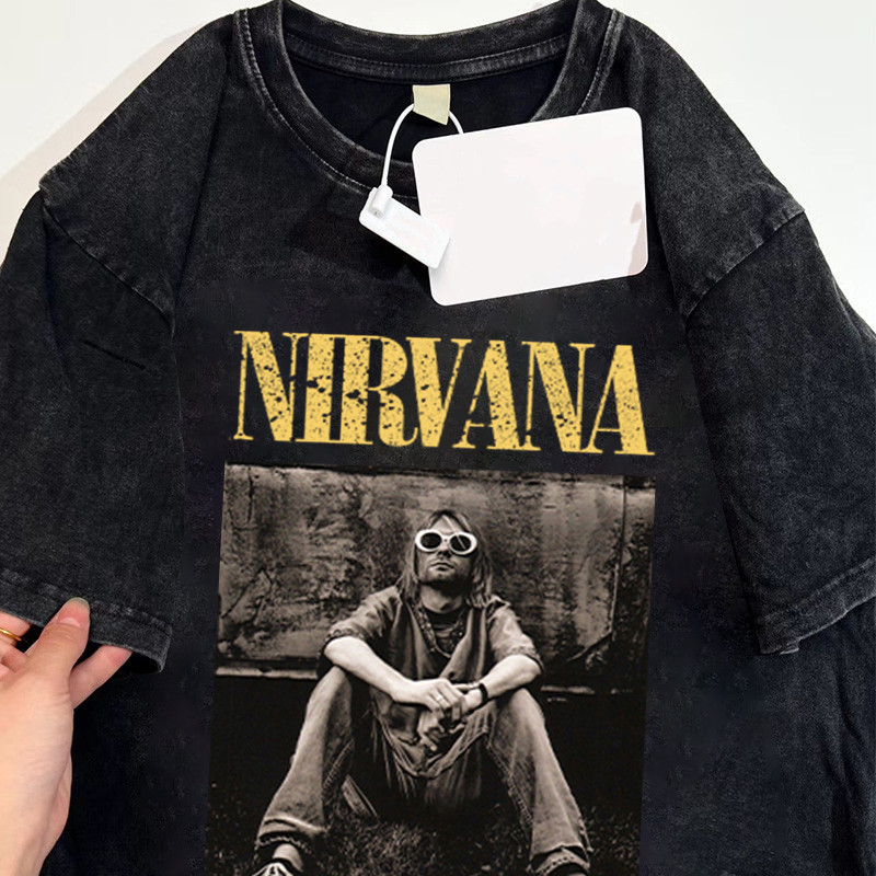 ผ้าคอตตอน100% Qkoole เสื้อยืด oversize ฟอก สไตล์อเมริกัน I001231