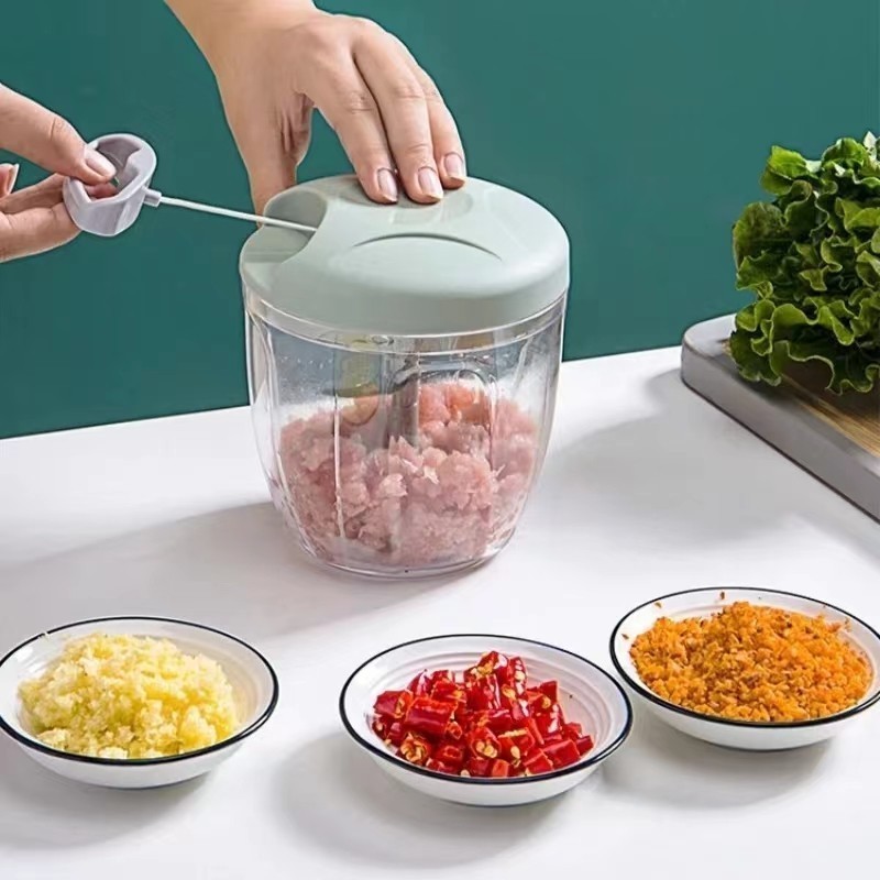 เครื่องผสมอาหารแบบมือถือ เครื่องบดกระเทียม เครื่องตัดผัก และเครื่องบดเนื้อในครัวเรือนสำหรับกระเทียม เนื้อสัตว์ ผัก ผลไม้