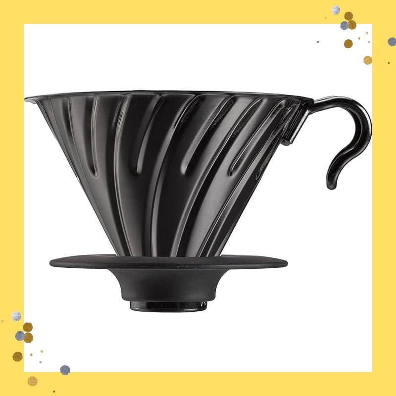 HARIO V60 Metal Coffee Dripper for 1~4 cups of coffee drip matte black VDMR-02-MB 9.0 x 14.5 x 12.0c