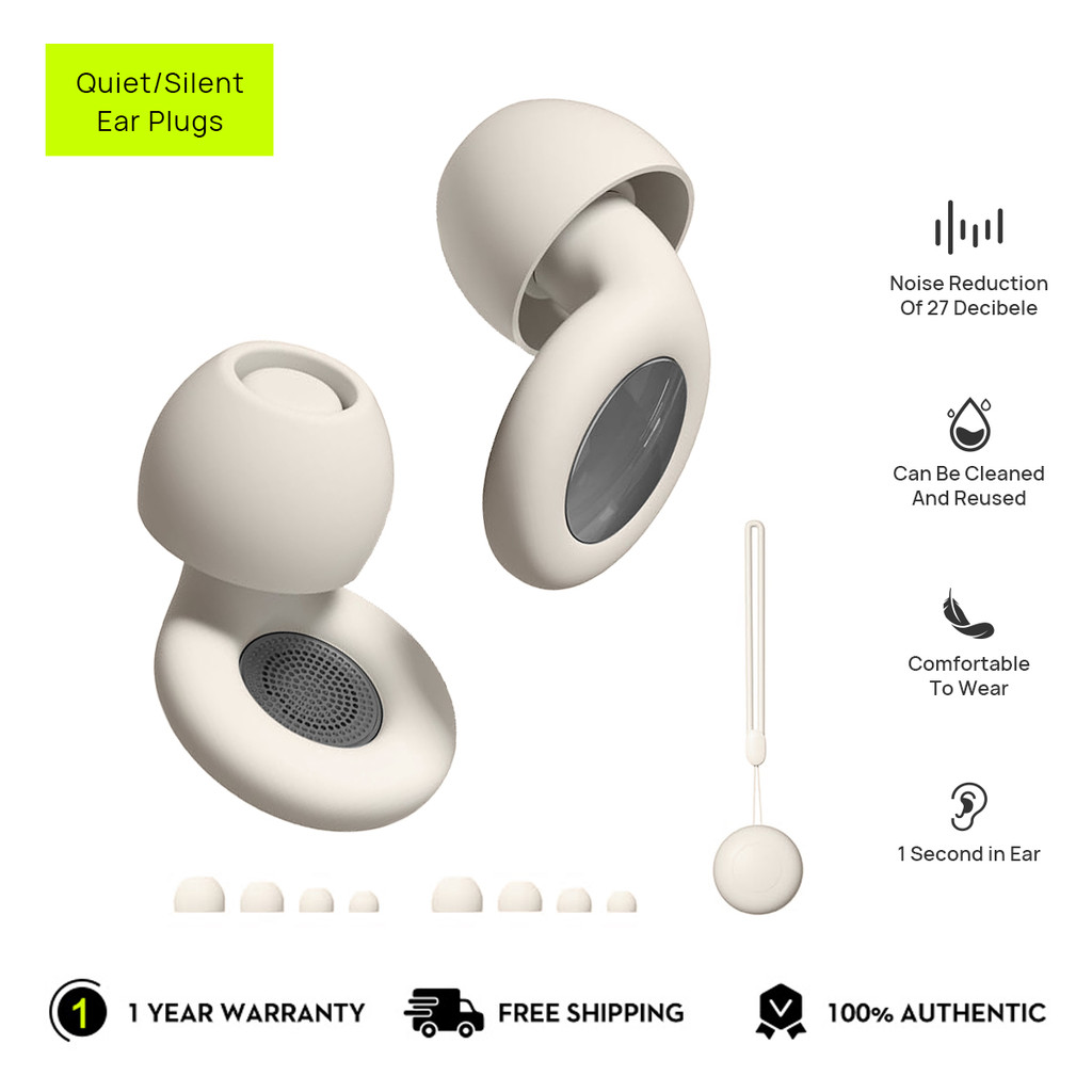 หูฟังลดเสียง – สวมใส่สบาย ใช้ซ้ำได้ ลดเสียง 27dB เหมาะสำหรับนอน, โฟกัส, เดินทาง