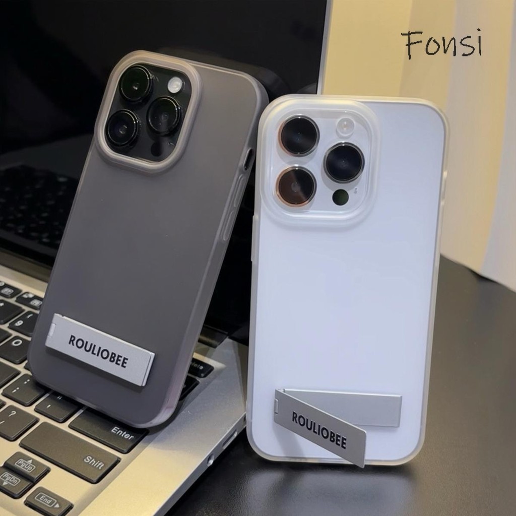 หรูหรา Soft TPU ฝาหลังกันกระแทกพร้อมขาตั้งสําหรับ iPhone 16 15 14 Plus 13 12 11 Pro Max