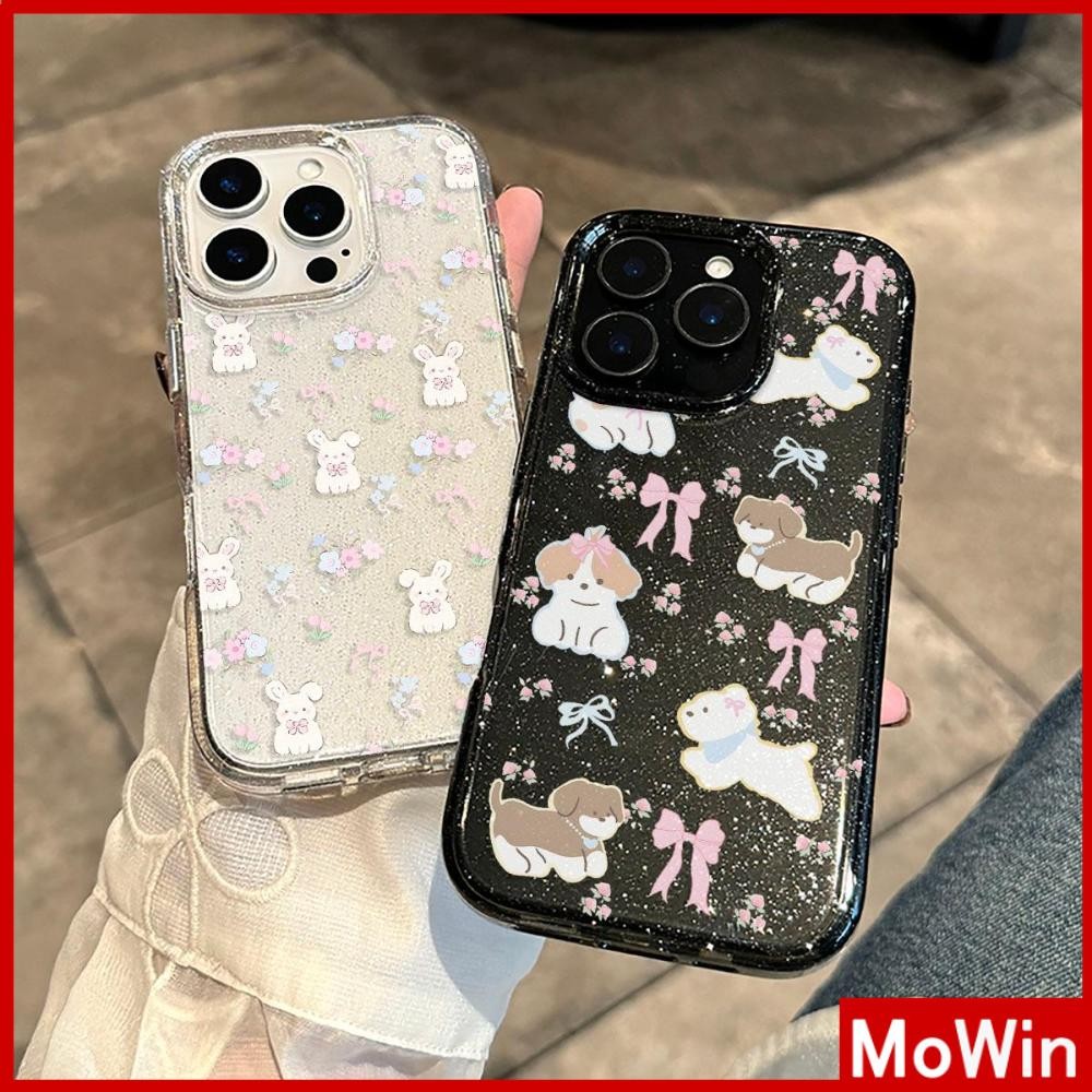 Movin - เคส iPhone 16 Pro Max iPhone 11 เคสใสแบบแวววาว TPU นุ่มสีสันสดใส ลาบูบู สัตว์การ์ตูนที่น่ารัก Compatible iPhone15 Pro max 14 13 12 Pro max XS XR 7 Plus 8 Plus