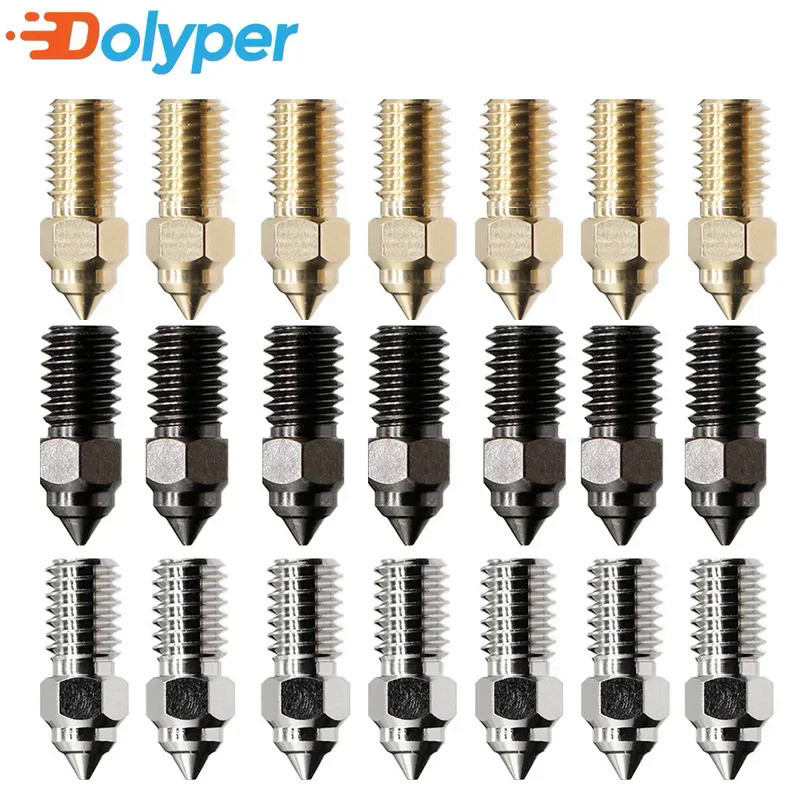 5/10pcs Elegoo Neptune 4 Nozzles 3D Printer Parts Hardened Stainless Steel  Brass Nozzles for Elegoo