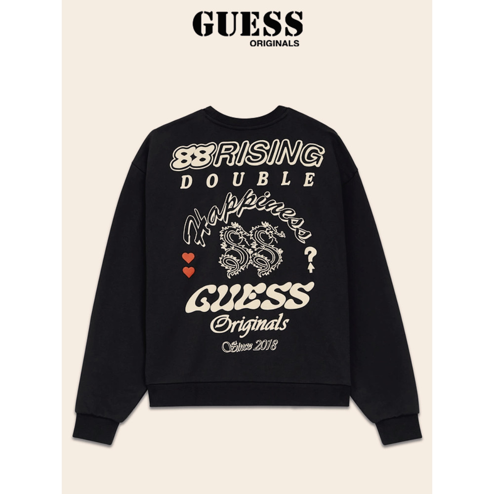 Guess Originals x 88rising Capsule Series เสื้อฮู้ดผ้าฝ้ายคอกลมพิมพ์ลายลําลองผู้ชายใหม่