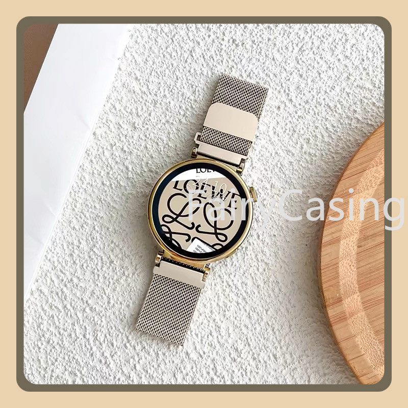 Uthai สแตนเลสแม่เหล็กตาข่ายสายรัด Universal 20 มม.22 มม.สําหรับนาฬิกา Samsung 7 40 มม.44 มม.Huawei ส