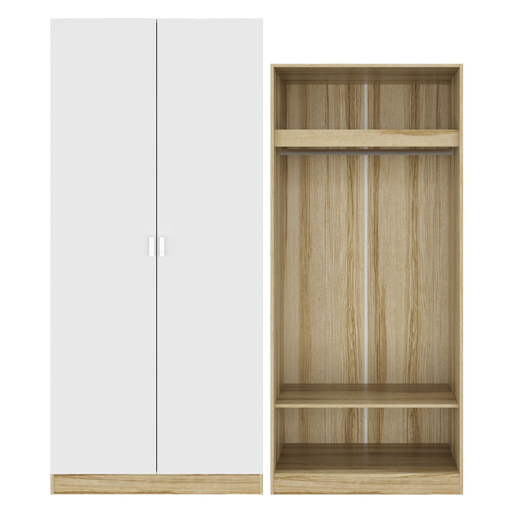 Koncept Furniture ตู้เสื้อผ้า 90 ซม. รุ่น Molly สีขาว (90x57x200 ซม.)  แบรนด์ KONCEPT FURNITURE