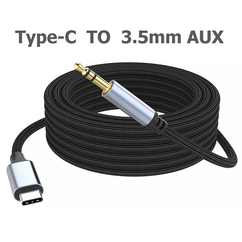 USB Type C ถึง 3.5 มม.แจ็คชาย AUX Audio Cable อะแดปเตอร์สําหรับหูฟังชุดหูฟัง Aux สายไฟ