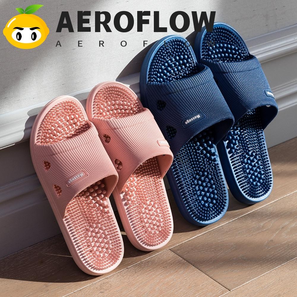 Aeroflow รองเท้าแตะนวดหนา, Solid Anti Slip Platform Flip Flops, Simple Anti Odor Beachwear EVA รองเท้าแตะสไลด์ในร่มคู่