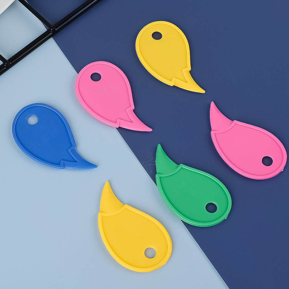 [3-5 วันมาถึง] เครื่องมือเปิดบรรจุภัณฑ์5ชิ้นพร้อมใบมีดนิรภัยออกแบบพลาสติกหนา4.5ซมพวงกุญแจมีดยูทิลิตี้สําหรับกล่อง/พัสดุ,หลุมแขวนง่ายและด่วน-แกะกล่องอุปก - รูปที่ 6