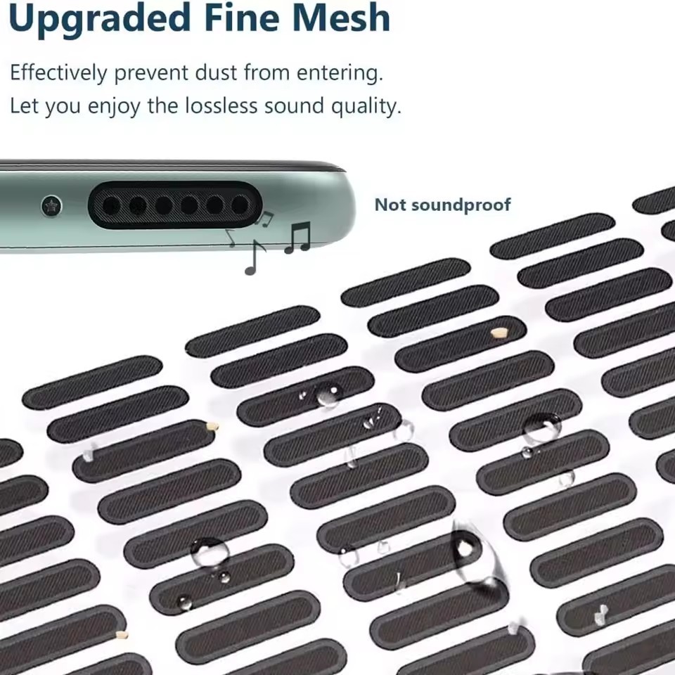 1/2ชิ้นสากลโทรศัพท์ลําโพงกันฝุ่นตาข่ายสติกเกอร์,นาโนฟิล์มกันน้ํา4*4มิลลิเมตรป้องกันฝุ่นยามสําหรับกรณีโทรศัพท์ทั้งหมด,8.6เซนติเมตรเส้นใยนุ - รูปที่ 4