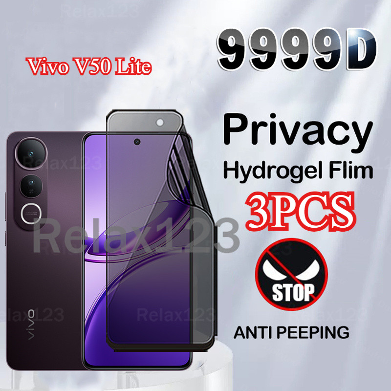 3pcs สําหรับ Vivo V50 Lite 5G 4G Anti-Privacy Hydrogel ฟิล์มสําหรับ Vivo V50Lite 4G 5G Vivo V 50 Lit