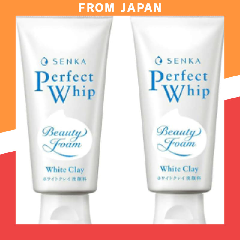 [Set of 2] Senka Perfect Whip White Clay Facial Cleanser 120g
