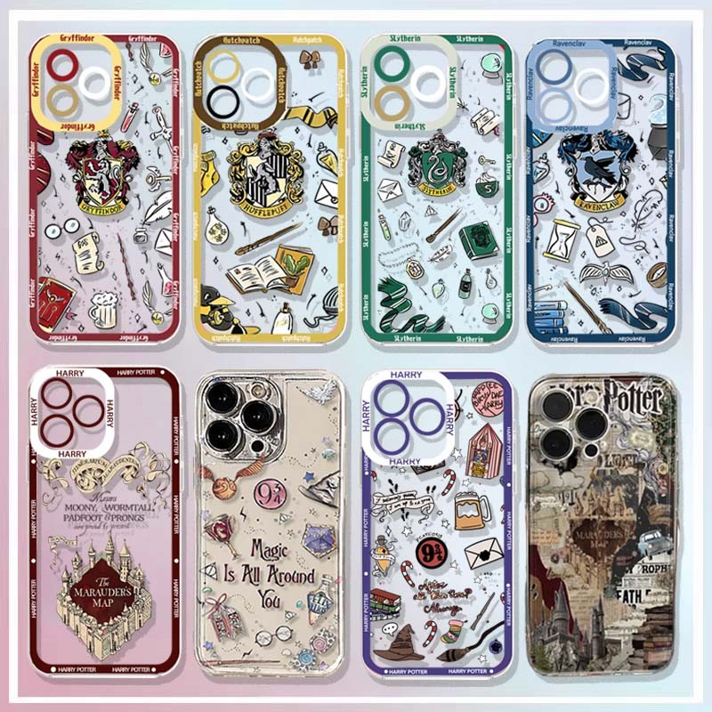 เคสโทรศัพท์สําหรับoppo A74 A31 A53 A33 2020 F11 A98 A1 A78 A16K RENO 6 Lite 4 Realme C65 9Plus C33 โทรศัพท์มือถือกรณีMagic Potter Wand Harryตลกใสนุ่มกันกระแทก