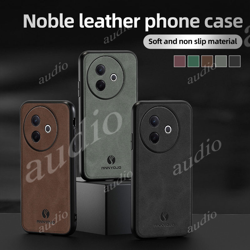 Vivo y39 5G 2025 Matte Plain หนังเคสโทรศัพท์สําหรับ vivo y39 nfc VIVOY39 5G 2025 รถโลหะผู้ถือแม่เหล็