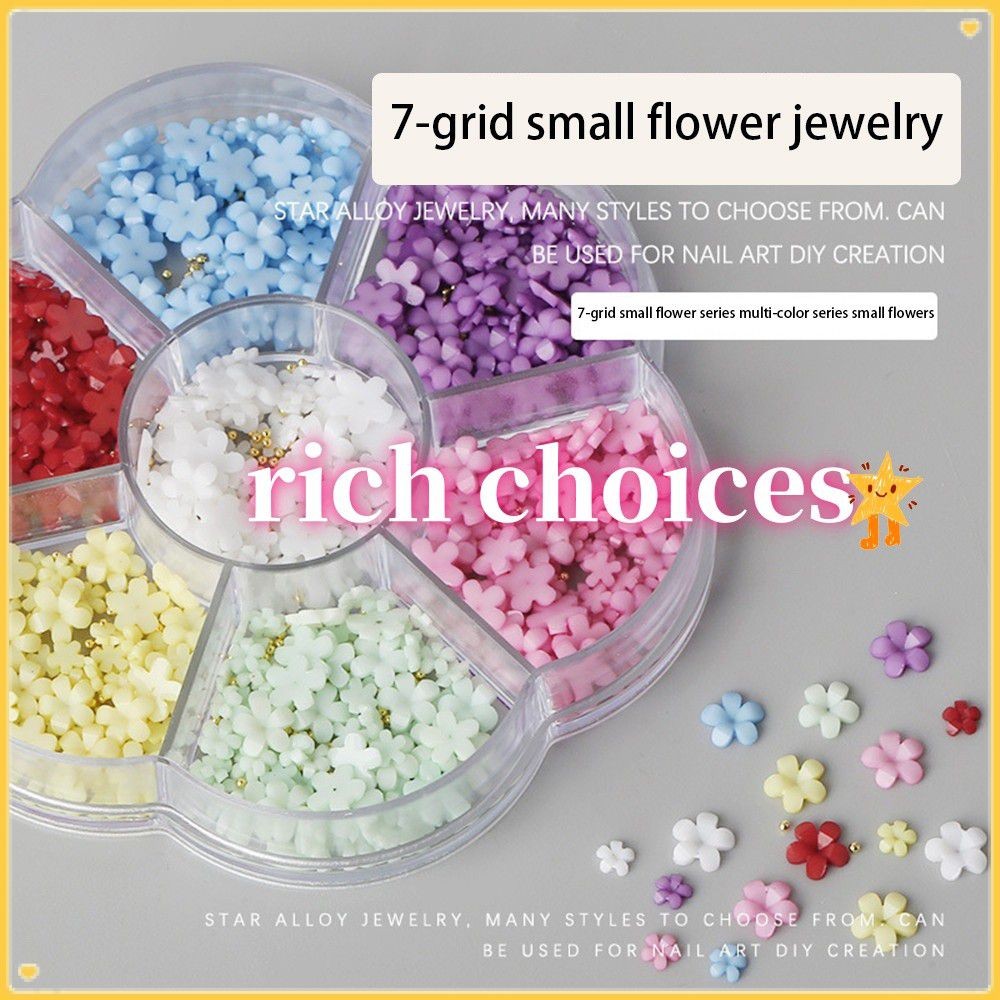 ใหม่แต่งเล็บเครื่องประดับเรซิ่นผสมดอกไม้มุกเหล็กลูกปัดเครื่องประดับแต่งเล็บฤดูร้อนยอดนิยม