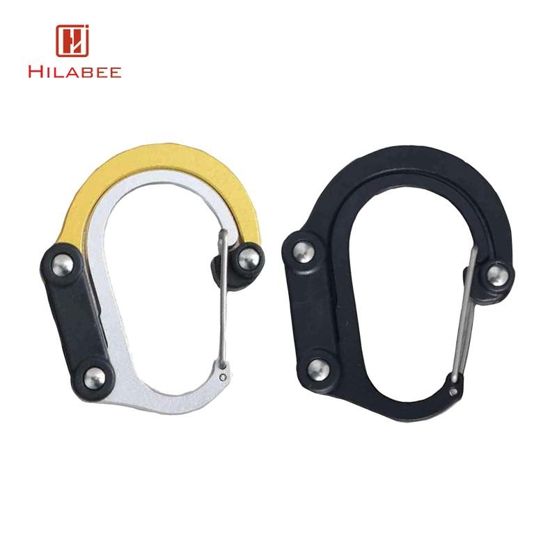 Hilabee Creative 3 in 1 Carabiner Clip & Hook for Travel, กระเป๋าเดินทาง, และที่แขวนกระเป๋าขนาดเล็ก