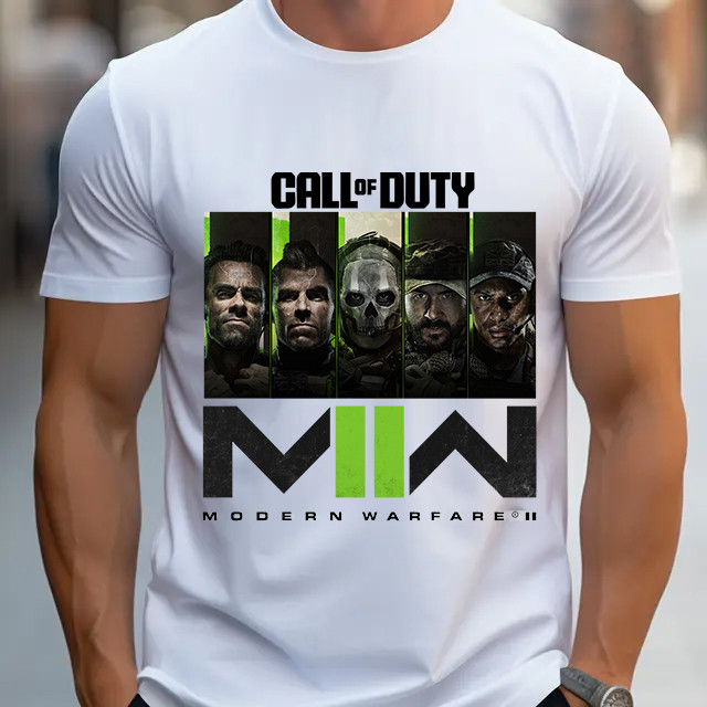 ใหม่ผู้ชาย Call of Duty Modern Warfare เสื้อยืดฤดูร้อนสบายๆแขนสั้น Tees เสื้อผ้าผู้ชายแฟชั่นกลางแจ้ง